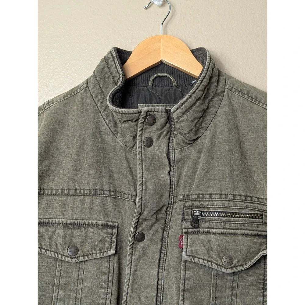 Levis Field Jacket Mens XL Brown Gorpcore Rugged Canvas Quilted Utility Coat